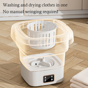 Calzini di biancheria intima 9L completamente automatico elettrico pieghevole lavabiancheria portatile Mini pieghevole lavatrice con Spin Dry - Product Image 5