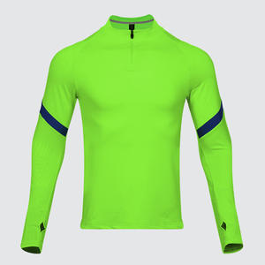 بدلة رياضية بأكمام طويلة للرجال من قطعتين بدلة رياضية بسحاب ربع بدلة رياضية كاجوال للركض والركض - Product Image 5