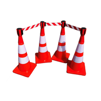 Clip de fixation pour ceinture de signalisation pour cône de circulation, ruban de barrière temporaire portable pour le contrôle des foules en travaux routiers