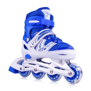 Patins à roulettes à quatre roues en stock, taille réglable, pour l'extérieur, avec châssis en alliage d'aluminium respirant et roulettes lumineuses, modèle à roulettes basses - Product Image 3