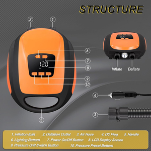 פולטרג משאבת לוח משאבת חשמל supp 20 psl מדחס אוויר 12v dc המכונית סיגריה קלה יותר עבור קיאקים מתנפחים סירות קיאקים - Product Image 4