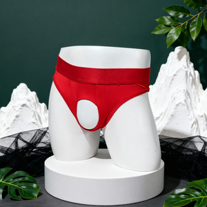 Slip da <span class=keywords><strong>uomo</strong></span> sexy con design a cavallo aperto, vita larga elasticizzata, perizoma a T, tinta unita, morbido ed elasticizzato - Product Image 6