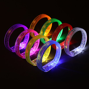 Bracelets lumineux LED pour fêtes, bracelets à bulles lumineuses, logo personnalisé, bijoux pour festivals et événements - Product Image 1