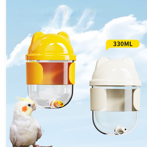 Commercio all'ingrosso automatico bevitore di uccelli alimentatore pappagallo acqua Dispenser ciotole trasparenti per piccioni Starling alimentazione 330ML - Product Image 1