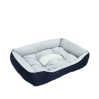 Lit pour chat classique en laine, doux avec doublure en peluche, amovible et lavable, lavage à la main uniquement, espace de repos confortable, design à carreaux