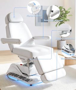 Lettino Professionale per Trattamenti Viso, Estetista, Tatuaggi, Ceretta, Fisioterapia, Odontoiatria, <span class=keywords><strong>Estetica</strong></span>, Poltrona Completamente Elettrica per Massaggi - Product Image 6