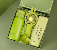 Coffret Cadeau d'Appréciation pour Employés FAREA Haut de Gamme, Meilleures Ventes, avec Tasse Isotherme, Parapluie et Ventilateur, Idéal pour Cadeaux d'Affaires