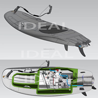Planche de surf à moteur 110cc en fibre de carbone, 13HP, réservoir de carburant de 3,5L, vitesse de 58 km/h, jet d'eau pour la mer et l'océan
