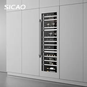 3 zones wine cabinet 304 stainless steel wine cellar red wine vintage Champagne display cooler with fan cooling system