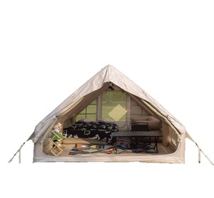 12 ㎡   <span class=keywords><strong>Tente</strong></span> de camping gonflable en tissu Oxford 420D, double porte, double fenêtre de toit, imperméable 5000 mm, pour le glamping - Product Image 4