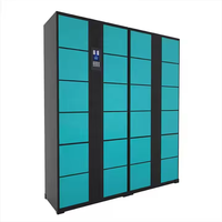 Casier intelligent électronique en métal assemblé en usine avec système RFID pour pièces de monnaie, casier à bagages numérique pour supermarchés et usage public