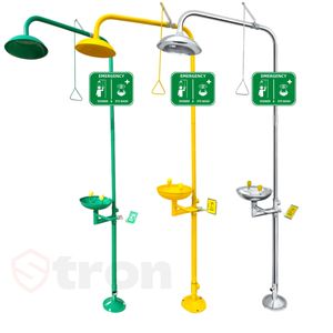 Chuveiro de Emergência e Estação de Lavagem de Olhos com Revestimento ABS Amarelo Ss304 - Product Image 5