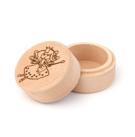 Boîte à dents élégante en bois de Paulownia, style américain, multifonctionnelle, pour le rangement des affaires de bébé, conteneur en bois