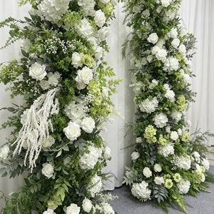 เสาดอกไม้ประดิษฐ์สีขาวคลาสสิก งานแต่งงาน ตกแต่งด้วยดอกไม้ทำมือ ผสมผสานดอกไม้หลากหลาย ใช้ซ้ำได้ สมจริงสูง - Product Image 3