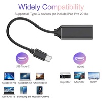 Cable USB3.1 USB C USB-C a HDMI 4K 30Hz, Cable Adaptador Convertidor USB 3.1 Tipo C Macho a HDMI HDTV 4K HD TV, 20CM