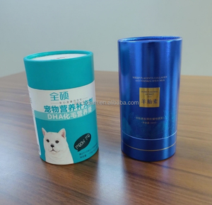 공장 가격 라운드 박스 고급 실버 호일 맞춤형 단단한 판지 종이 차 선물 실린더 튜브 상자 포장 - Product Image 1