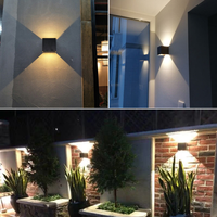 Lampes murales LED 7W, blanc froid, blanc chaud, étanches, pour l'extérieur et l'intérieur, style nordique moderne, carrées, pour couloirs et jardins intérieurs