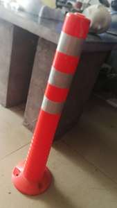 Poteau de signalisation routière haute visibilité en PU/TPU, poteau en acier personnalisé, borne flexible, délimiteur de circulation pour voie publique - Product Image 5