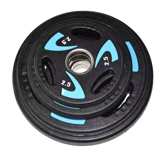 HIGH QUALITY Fitness Three Hole CPU Barbell Weight Plates for Gym