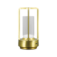 Lampe de table en métal moderne et minimaliste rechargeable à commande tactile, Lampe de salle à manger à barre LED croisée, Lampe de nuit extérieure en gros