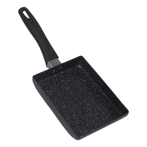 Teglie per torrefazione di buona qualità fondo a induzione <span class=keywords><strong>padella</strong></span> antiaderente in alluminio Tamagoyaki con manico in bachelite - Product Image 2