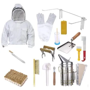 Chinabees Nguồn cung cấp nghề nuôi ong mật ong công cụ Kit nghề nuôi ong Starter Kit thiết lập của 15 item Queen Bee thiết bị nghề nuôi ong Nguồn cung cấp