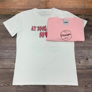 Ingrosso <span class=keywords><strong>t</strong></span>-<span class=keywords><strong>Shirt</strong></span> in cotone 100% 180GSM manica corta donna in bianco con Logo stampato personalizzato morbido di alta qualità - Product Image 2