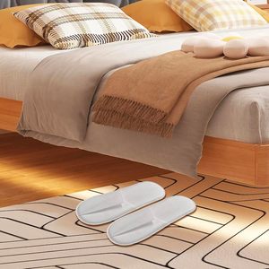 Pantoufles jetables en tissu non tissé à prix de gros, semelle écologique, pour hôtel - Product Image 6