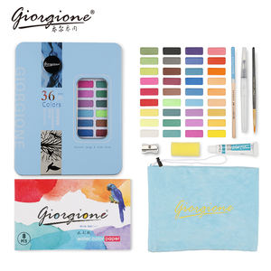 Juego de Pinturas de Acuarela Profesional Giorgione 2019 Mejorado, 36 Colores en Caja de Estaño con Forma de Barra, Regalos Gratis para Pintar sobre Lienzo y Papel - Product Image 4