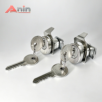 Serrures de placard de cuisine en laiton et alliage de zinc de haute qualité, sur mesure, avec pêne de 15 mm, 2 clés, marque Anin, universelles, dorées/claires