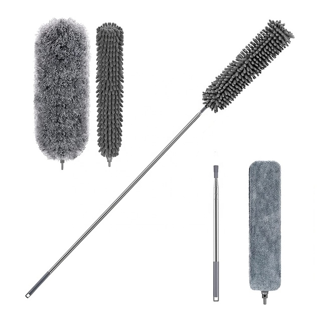Extension Bendable Long Handle Household Dust Cleaning Ceilling Fan Duster Kit