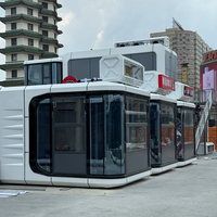 Bâtiment commercial en acier léger, type capsule spatiale, pour bureau, villa, maison résidentielle, étanche, avec panneaux sandwich