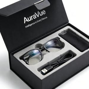 Boîte à lunettes intelligente en carton ondulé, emballage robuste avec insert pour ranger les lunettes et le chargeur, pour un transport sécurisé - Product Image 3