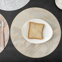 Napperons de style occidental Restaurant rond simple lumière luxe repas creux tampons de cuisine Anti-chaud ensemble de salle à manger nappe en PVC