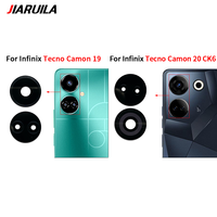 Lentille en verre de la caméra arrière pour Infinix Tecno Camon 30 20 CK6 19 18 P 18 Premier 5G 17P 17 16 15 Pro 12 11 Pièces de rechange pour objectif de caméra