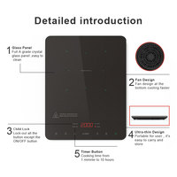 Appareils de cuisine 2000w table de cuisson simple cuisinière portable de haute qualité cuisinière à induction électrique en fonte