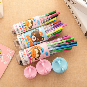 Stylos à aquarelle lavables avec logo personnalisé, pour dessin, peinture, graffiti, gribouillage, marqueurs artistiques avec bouteille en plastique en forme de singe - Product Image 2