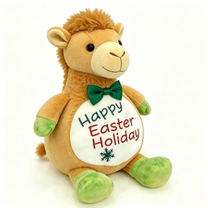 Peluche de chameau de Pâques personnalisée, Chameau en peluche joyeux de Pâques, Peluche de chameau avec nœud papillon, Peluche de chameau pour les fêtes de Pâques - Product Image 5