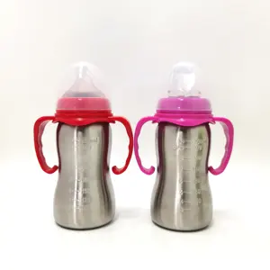 Biberon infrangibile in acciaio inossidabile 18/8 biberon Sipper Cup biberon per latte per bambini