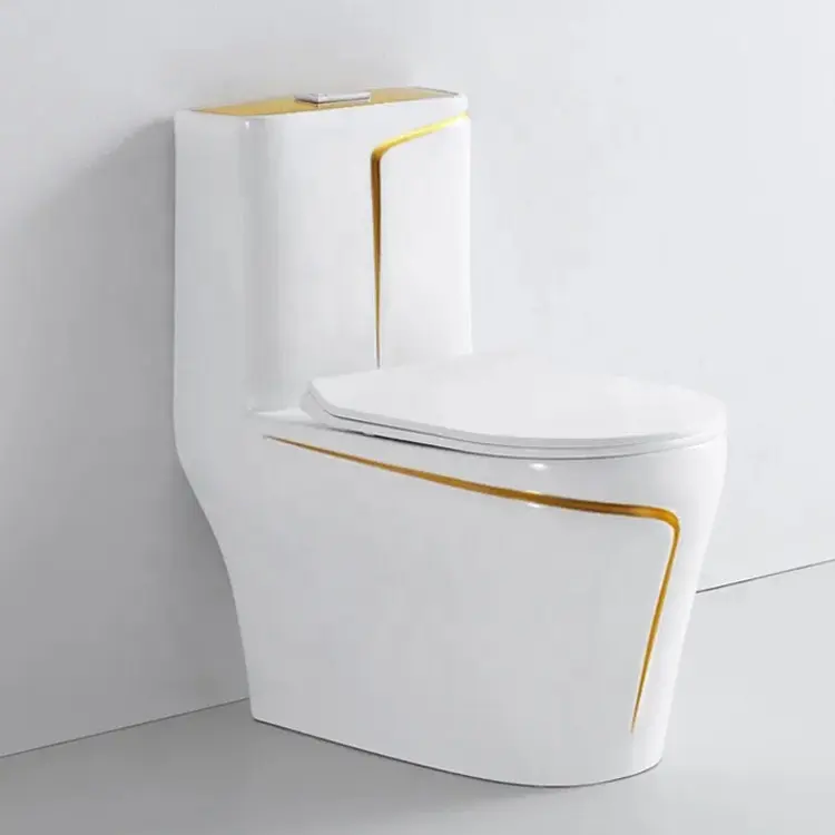 Porcelain Bathroom One Piece Toilet Ceramic Colored Water Closest