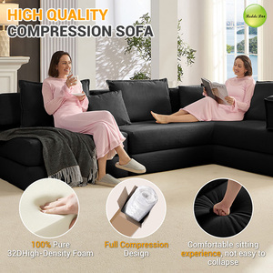 Canapé modulaire surdimensionné à combinaison libre, <span class=keywords><strong>convertible</strong></span> en lit et chaise longue, idéal pour les grandes maisons et salles familiales - Product Image 2