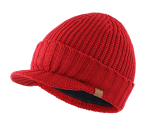 Cappello da Baseball in Filato di Cotone Lavorato a Maglia Personalizzato, Berretto Caldo con Fodera in Pile Polare, Unisex per Uso Quotidiano e All'aperto - Product Image 1
