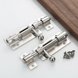 กลอนล็อคประตูสแตนเลสแบบหนาพิเศษและตัวล็อคหน้าต่างสำหรับใช้ในโรงแรม รับประกัน 1 ปี ติดตั้งง่าย - Product Image 3