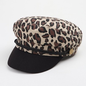 Gorra con estampado de leopardo a la moda con visera negra, sombrero de poliéster transpirable para adultos, estilo casual para mujer 2024 - Product Image 3