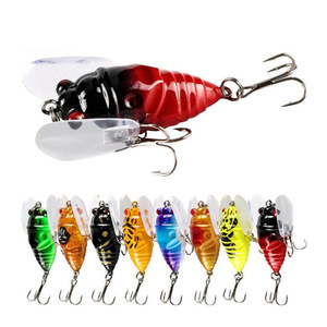Cebo de pesca de plástico ABS de 4cm y 5,5G al por mayor, señuelo de lubina con ojos 3D, Señuelos de Pesca duros artificiales, cebos de cigarra Topwater - Product Image 1