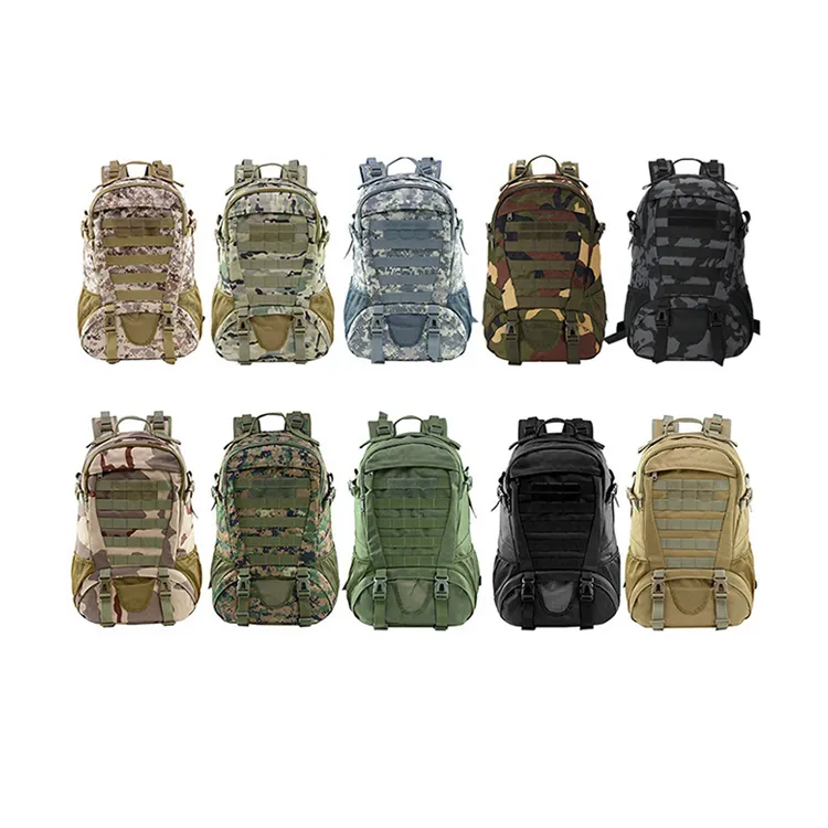 Wholesale 900D Waterproof Oxford 27L Camouflage Hiking Backpack private label tactical backpack