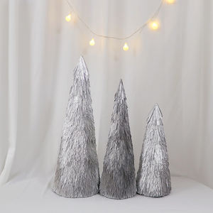 Glitter koni ağacı tatil/düğün dekorasyon için mini noel ağacı ayarlayın. - Product Image 2