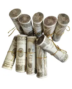 Dollar Paper Roll Fire Starter untuk liburan berkemah memanggang arang penyala