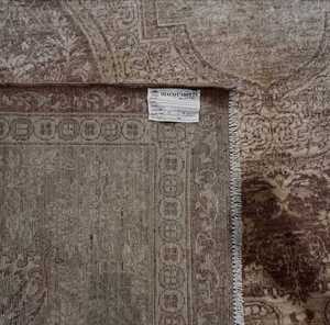 Tapis en laine Oushak authentique noué à la main, motif médaillon vintage chic, tapis à poils moyens pour intérieurs de maisons de luxe - Product Image 3