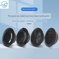 Diffuseur d'air noir rotatif et réglable pour climatisation centrale, avec sortie d'air à jet sphérique pour aéroports et gares